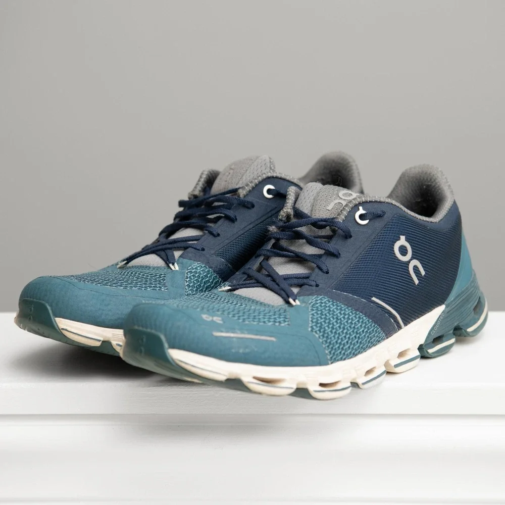 On Cloudflyer W11/M9.5 Blue Teal Running Shoes Sneakers Athleisure Performance